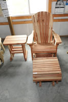 adarondak chair and footstool